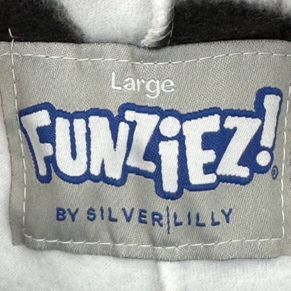 Silver Lilly Funziez Dalmatian Dog One Piece Zip Up Costume Size L Animals PJs - Picture 6 of 6